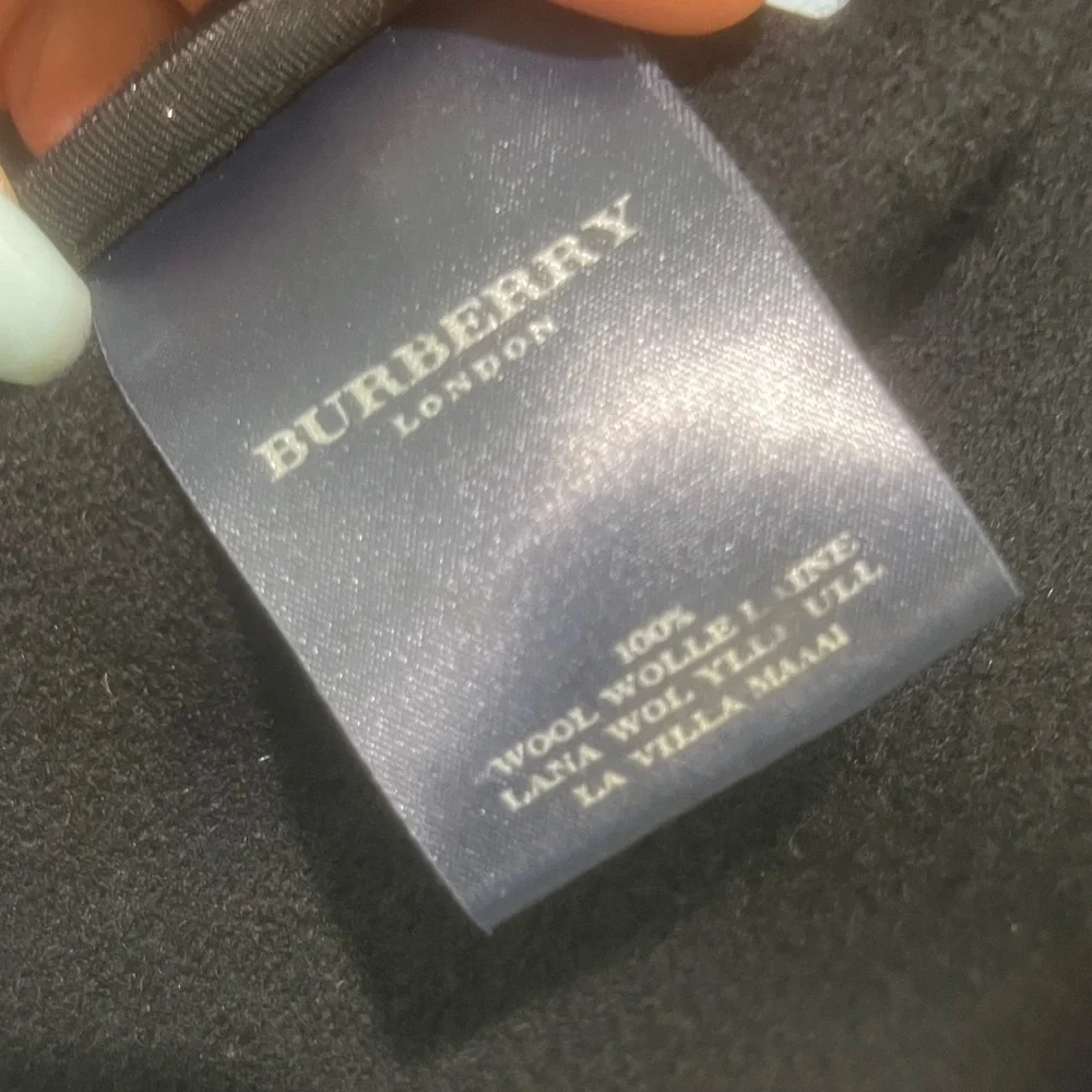Burberry 100% Wool Duffle Black Hooded Toggle Coat Size 10 - EUC - Picture 8 of 10
